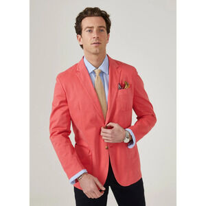 Alan Paine Men Jacket HEYMOUTH MEN'S COTTON BLAZER IN FLAMINGO UK 46